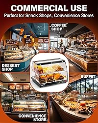 PYY Commercial Food Warmer Display, 2-Tier Electric