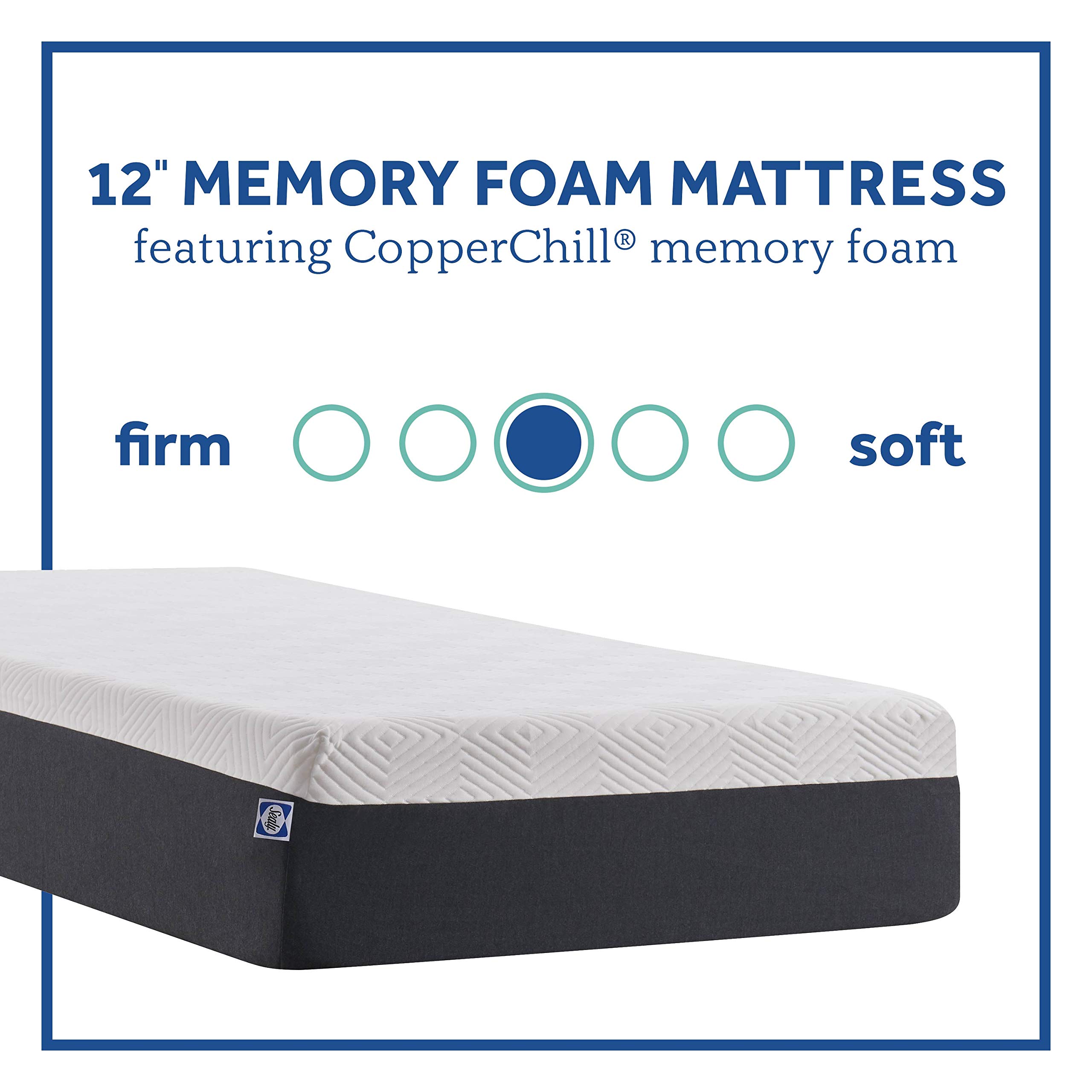 Sealy Memory Foam Bed in a Box 12 Inch, Medium Feel, King Size