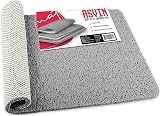 Asvin Soft Textured Anti Slip Bath Mat 40x60cm Grey Phthalate Free Rubber