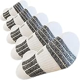 qesuqao Women's Cotton Athletic Ankle Socks with Wicking Anti-Blister Arch Support Cushioned Sole for Running 5 Pairs