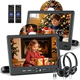 DESOBRY 10.5" Car DVD Player Dual Screen &amp; Suction-Type Disc in | DVD Player for Car with Headrest Mount, Play a Same or Two Different Movies, Support 1080P Video,HDMI Input, USB/SD Reader