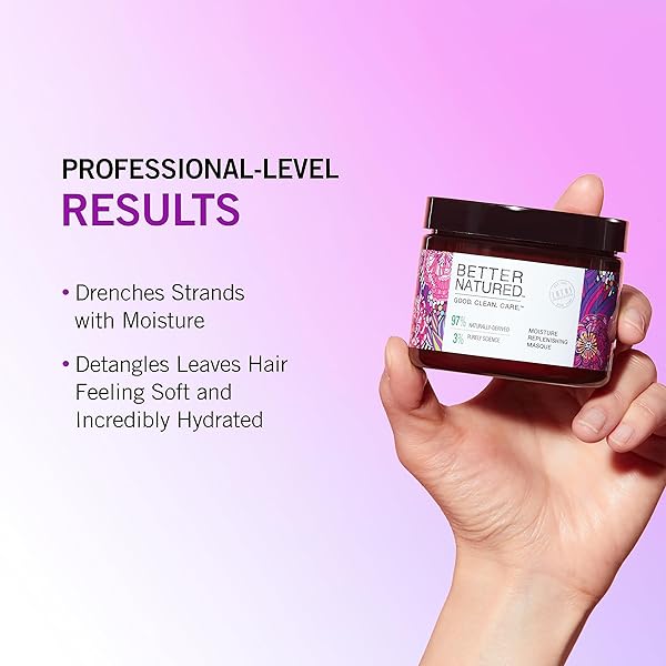 BETTER NATURED MOISTURE REPLENISHING HAIR MASK – DEEP CONDITIONER FOR DRY & DAMAGED HAIR, 6 FL OZ