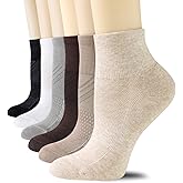 CS CELERSPORT 6 Pairs Women's Running Ankle Socks Athletic Sport Socks Cushioned