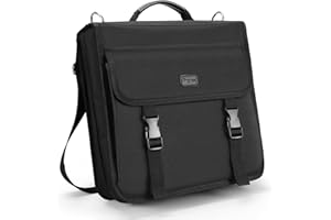 Banero 3" D-Ring Zipper Binder with 700+ Sheets Capacity, 3-Ring Zip Up Binder with Shoulder Strap for School, College, Office, Compatible with 13" MacBook & 12.9" Tablet (Black)