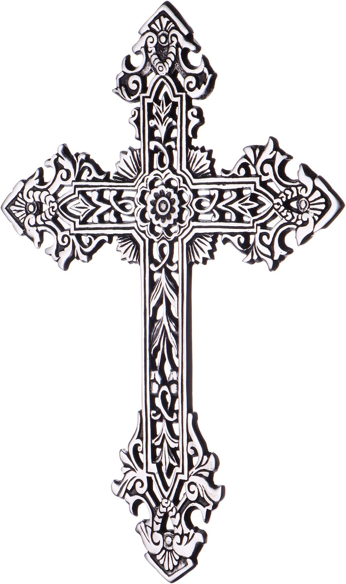 ABY DECOR Spiritual Large Metal Wall Cross Religious Hanging Cross