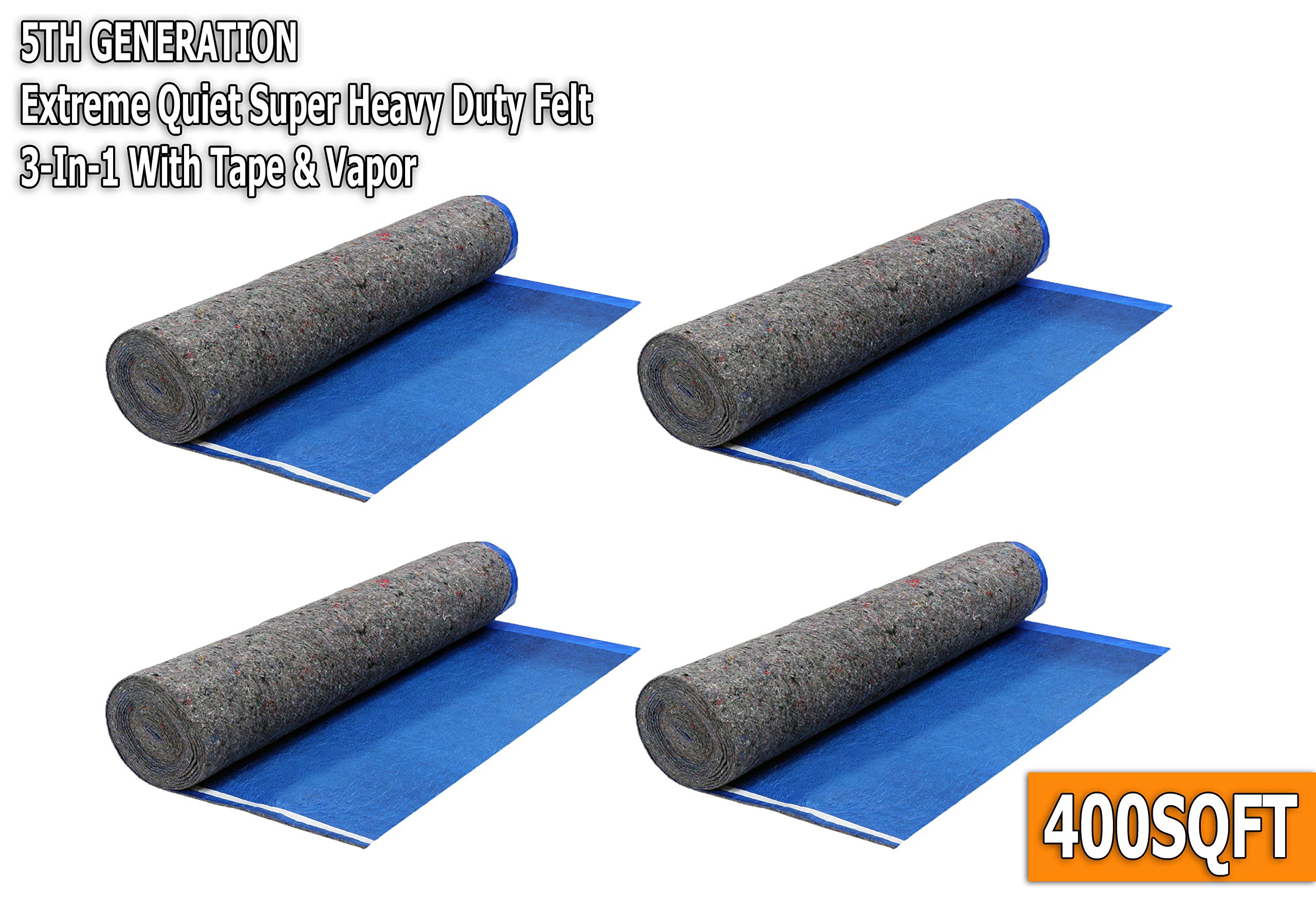 AMERIQUE 400SQFT Flooring Underlayment - 4th Gen Silver 3MM Thick Padding With Vapor Barrier