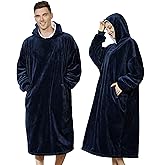AmyHomie Wearable Blanket Hoodie for Adults & Teens,Oversized Sherpa Hooded Blanket,Warm Cozy Blanket Sweatshirt as Christmas Birthday Gifts for Women Men