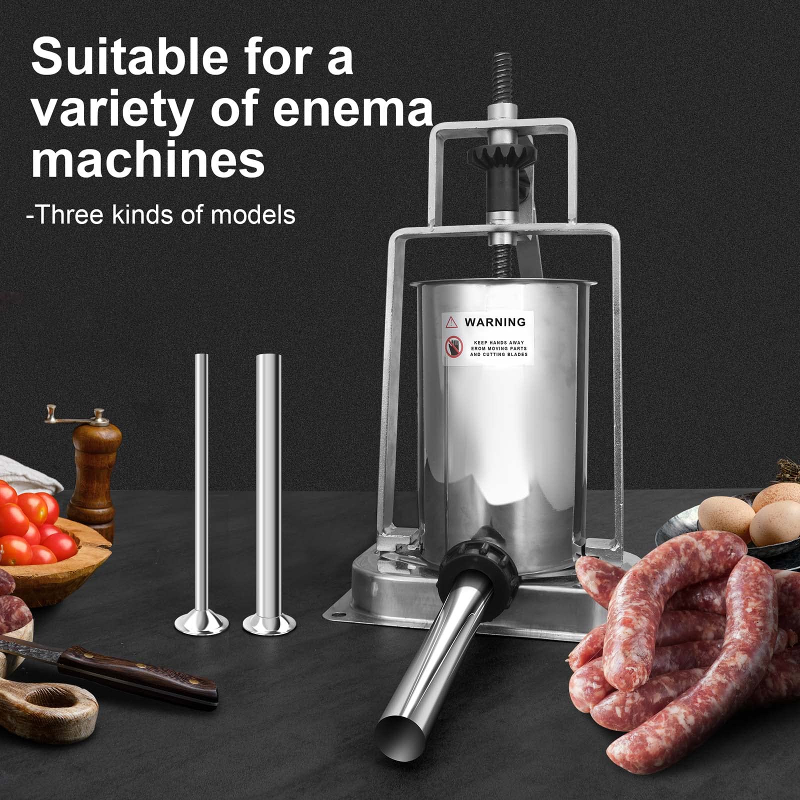 3 Sizes Stainless Steel Sausage Stuffing Tubes and Sausage Stuffer Funnels for LEM Sausage Stuffers