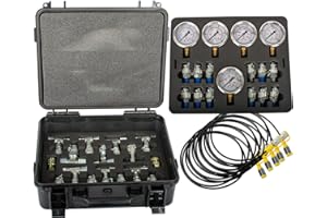 UCYHINMEY Hydraulic Pressure Test Kit, Upgrade Version Hydraulic Pressure Gauge Tester Set for Excavator