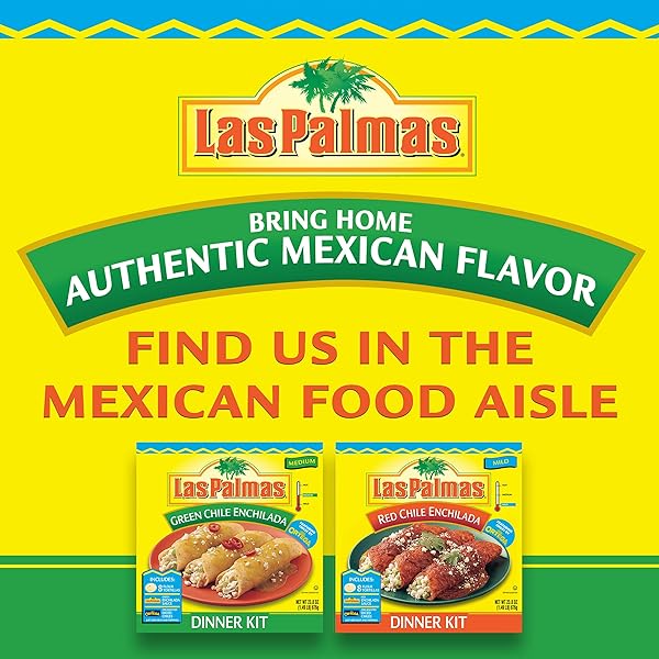 LAS PALMAS MEDIUM GREEN CHILE ENCHILADA DINNER KIT, 23.8 OUNCE