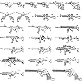 Ornazy 60Pcs Tibetan Style Pistol Gun Charm Vintage Silver Weapon Tool Charms for Jewelry Making DIY Necklace Bracelet Crafts