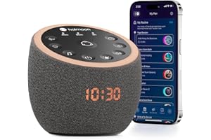Hotmoon Sound Machine, Cocoon Pro White Noise Sound Machine with 361 Sounds for Baby Adult, Night Light, Sleeping Timer, App Control, Plug in DIY Sound Machine, Home Office Yoga, Noise Machine Gift