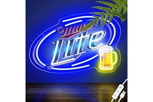 ACOPAEY Beer Neon Signs for Wall Decor Neon Lights Led Bar Sign for Bedroom Party Pub Shop Man Cave Decor, Dimmable Light Up Sign Beer Signs for Birthday Christmas Gifts