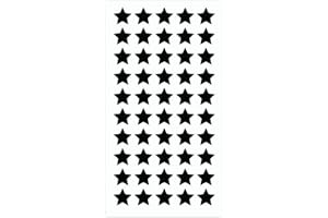 SUNNY BRIDE Wedding Meal Stickers - Wedding Meal Indicator Stickers - Wedding Meal Choice Stickers (50 Stickers - Star, Black)