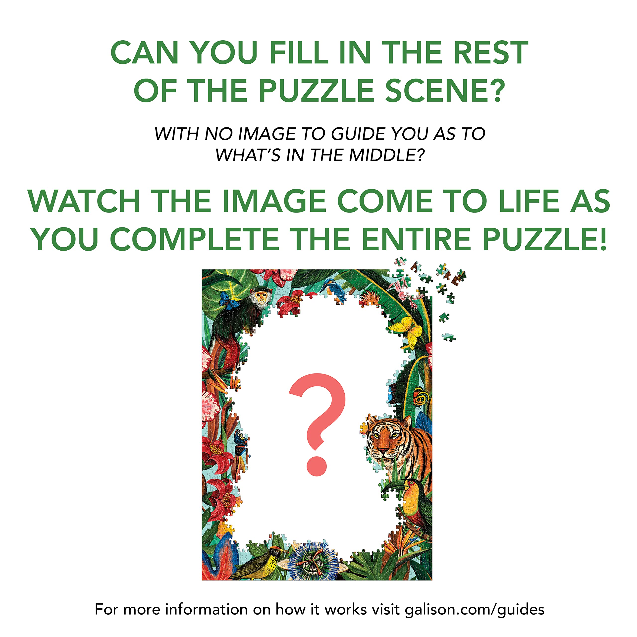 Galison Wild Tropics 1000 Piece Surprise Puzzle from Galison - 20