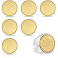 Blank Brass Challenge Coin Laser Engraving Custom Coins Blanks 40 mm with Acrylic Protection Box for DIY Crafts Birthday Travel Commemorative Collection (6pcs Brass)