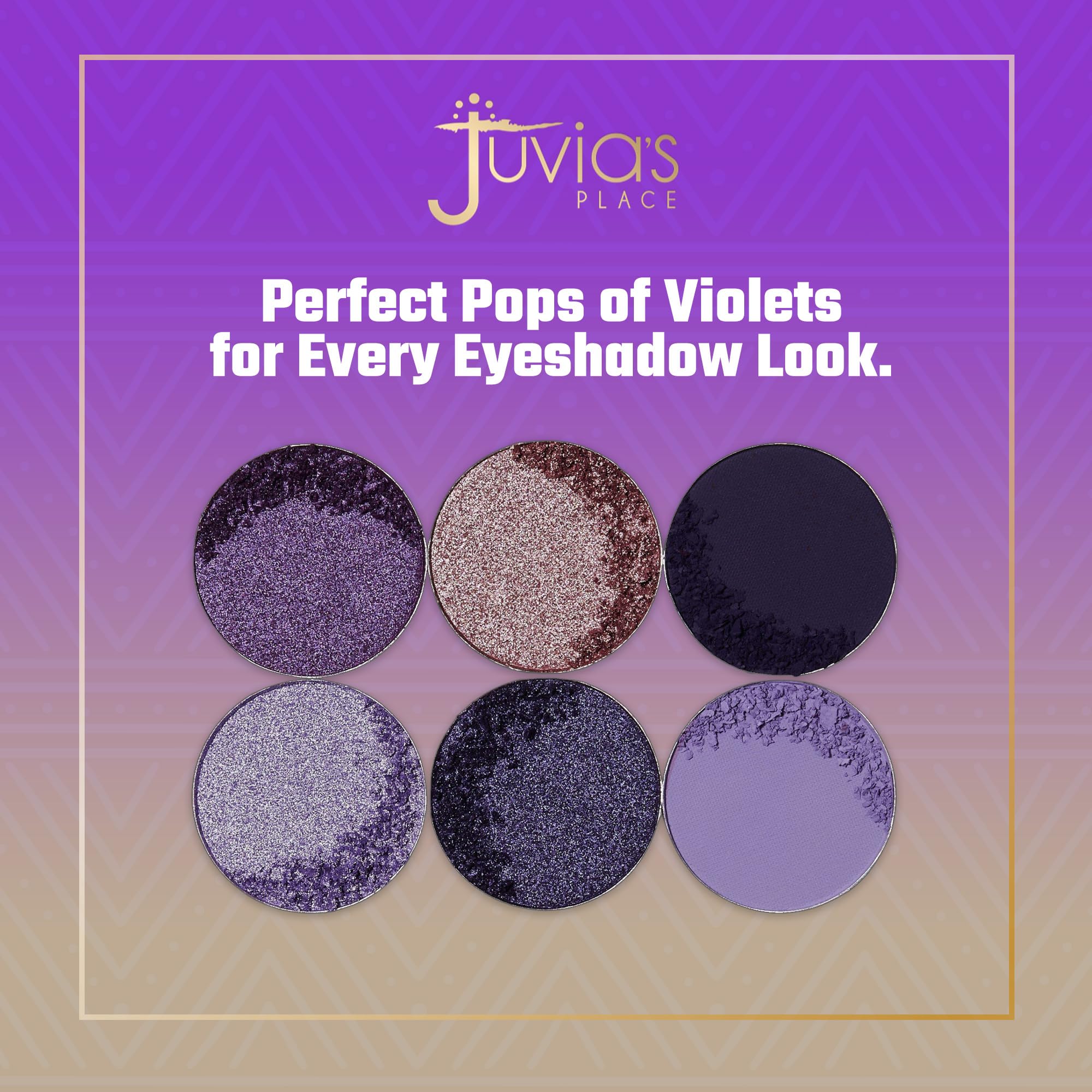 Juvia's Place The Violets Eyeshadow Palette - Professional & Pigmented Eye Makeup, Flawless Finish, Soft & Natural or Complete Glam, Shades of 6