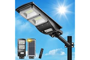 Lovus 1500W Solar Street Lights Outdoor, 40000LM Dusk to Dawn Solar Security Flood Light with Motion Sensor, IP65 Waterproof Solar Outdoor Lights for Parking Lot, Wall or Pole Mont, ST40-039