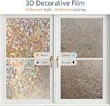 rabbitgoo Rainbow Window Film Privacy Film for Glass 60x200cm Static Cling view 8