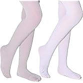 LOLANTA Girls Shimmer Tights Kids Semi Opaque Shiny Dance Stockings 2 Pack Ultra Soft Stretchy Pantyhose 3-12 Years