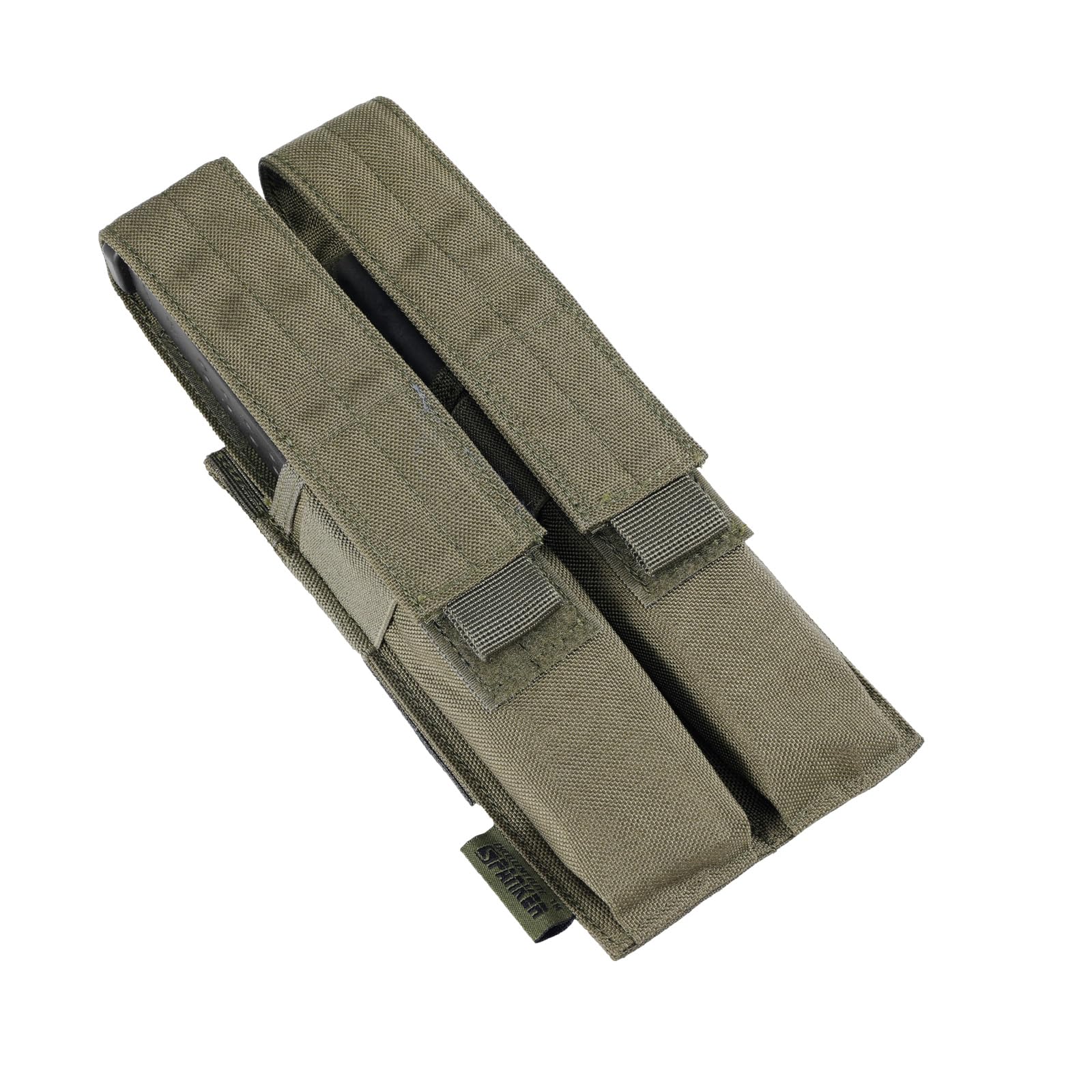 EXCELLENT ELITE SPANKER Tactical Open Top Single/Double/Triple Mag Pouch Mp7 Mag Pouch Molle Magazine Pouches(Double-Ranger Green)