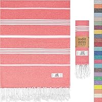 EPHESUS TOWELS Turkish Beach Towel - Turkish Cotton - 39x71 inch Oversized - Turkish Towel for Beach, Bath, Pool, Gym, Yoga -