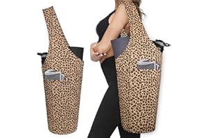 BAGYG Fashion Printed Yoga Mat Bag with Large Side Pocket & Zipper Pocket Long Tote Yoga Bag Fit Most Size Mats - Holds More Yoga Accessories