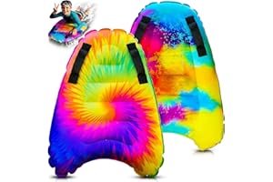 Jambo Premium Inflatable Surf Body Board with Handles, Boogie Board for Beach, Wave Boards, Surfing Swimming Floating Surfboa