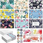 Trandraft 50 Pack Religious Christian Thank You Cards with Scripture Bulk, 4 x 6 Inch Christian Appreciation Greeting Cards, Bible Verse Inspirational Greeting Cards with Envelopes and Stickers