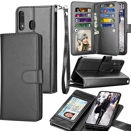 Galaxy A30 Case, Galaxy A30 A20 Wallet Case, Luxury Cash Credit