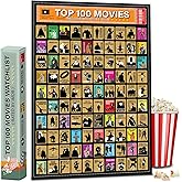 Zamzal Top 100 Movies Scratch Off Poster - Bucket List IMDB Family Recommendation Movie - Gift Date Night List Cards Films (Movie Artwork)
