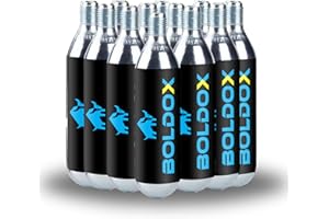 Boldox 16g CO2 Threaded Cartridges AC Drain Gun - C02 Powered HVAC Tools for The DIY Homeowner to Clear Buildup & Debris in AC Drain Tubes with CO2 Drain Gun - 12-Pack 16g CO2 Cartridges