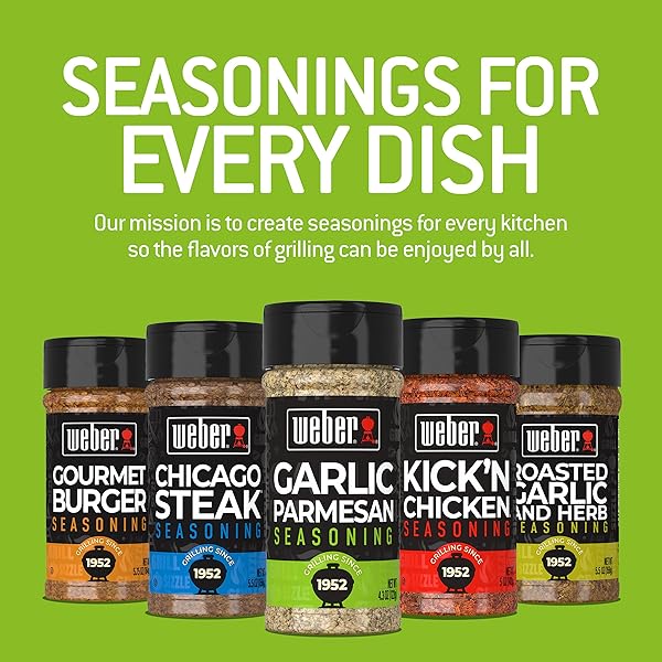 WEBER GARLIC PARMESAN SEASONING, 4.3 OZ