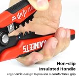 KAIWEETS 3 in 1 Wire Strippers Crimpers AWG 10-22 SK5 Cutter view 8