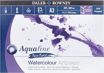 Daler Rowney Aquafine Watercolour Artboard Aquafina Texture Cold Pressed UK