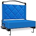 Kaganoon 1pcs Stadium Seats with Back Support Cushion, Folding Stadium Seats for Bleachers Hold up 400lbs, Wide Bleacher Seat with Shoulder Strap & Handle Perfect for Sports Events, Blue