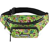 Minecraft Boys Fashion Waist Pack with Adjustable Strap, Creeper Travel Bag - Gamer Gifts (Multi)