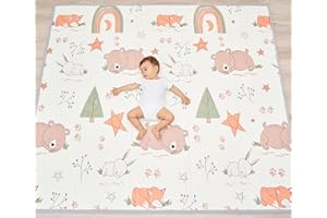 SUPERBE BEBE BABY PLAY MAT 71" X 79" X 0.6: Foldable, Padded Floor Mat for Crawling, Playing, and Toddler Playroom | Baby Care Foam Mat | Extra-Large Floor Mats For Kids | Playpen mat for Babies and Toddlers