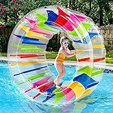65" Giant Inflatable Pool Toys Wheel Roller, Pool Floats &amp; Games for Kids | Water Rolling Wheel, Summer Party, Beach, Swimming Pool, Lake, Lawns Fun, Ages 6-8,8-12 Years Girls Boy