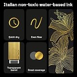 ARTISTRO 5 Gold Acrylic Paint Pens Set Extra Fine Tip Water Based view 4