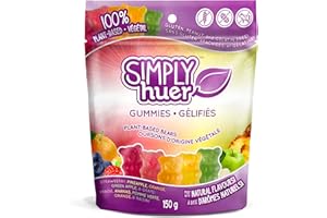 Huer - Simply Huer Plant Based Bears 3 Pack - Soft & Chewy Gummy Candy Bundle, Plant-Based, Vegan, Assorted Fruit Flavours, Natural Flavours & Colours, School Friendly -150g Bags