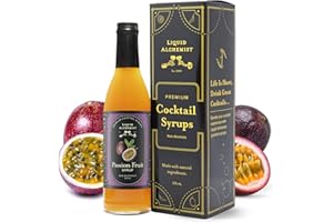 Liquid Alchemist Passion Fruit Syrup for Cocktails - Real Ingredients Make our Mix for Cocktails the Perfect Margarita Mix - Our Non-GMO Passion Fruit Syrup for Drinks is Vegan (12.7 oz)