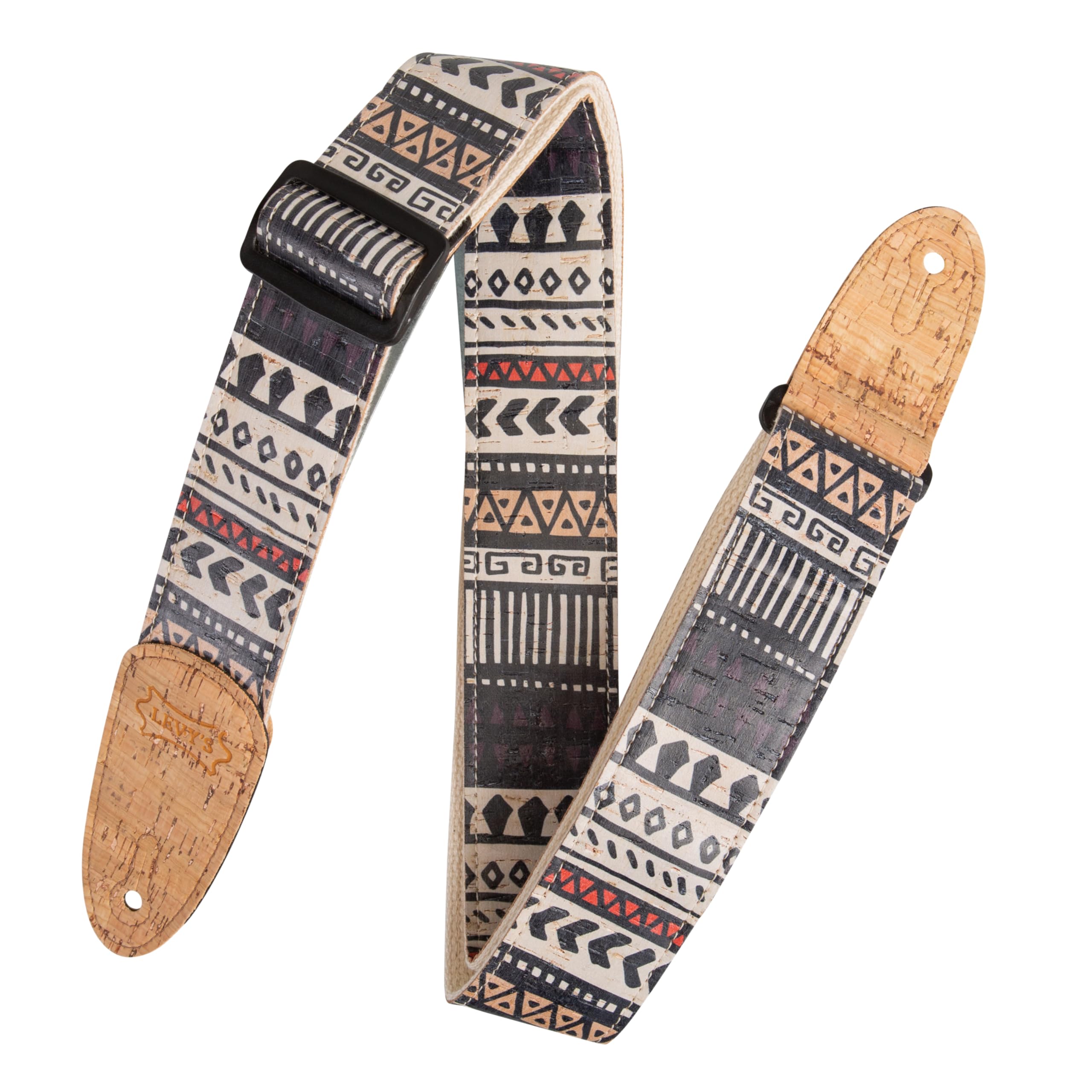 Levy's MX8-002 Natural Cork on Natural Cotton Webbing w Cork Ends 2" - Zanzibar