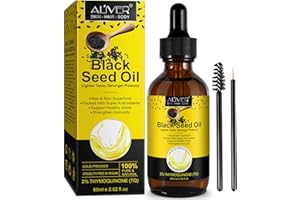 UOCASI Black Seed Oil Organic Cold Pressed, 100% Pure and Natural Organic Black Seed Oil Liquid, Enriched with High TQ & Dynamic Harmony of Omegas 3 6 9, Hair Growth, Skin Care, Nourishes and Hydrates Hair