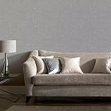Arthouse Mid Grey Textured Linen Wallpaper - Subtle Lustre Finish view 6
