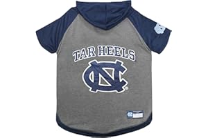 Pets First NCAA North Carolina Tar Heels Basketball Pet Hoodie T-Shirt, Small. Cute & Sporty Hooded Shirt for Dogs & Cats