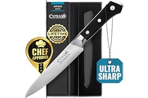 Cutluxe Utility Knife – 5.5" Paring Kitchen Knife – Forged High Carbon German Steel – Full Tang & Razor Sharp – Ergonomic Han