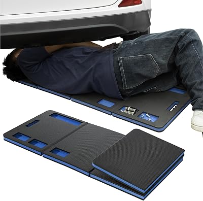 Navaris Mechanics Mat Memory Foam Kneeling Pad EVA Thick Foldable Portable 120cm