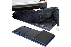 Navaris Mechanics Mat - Memory Foam Kneeling Pad - Made from Thick EVA Material - Lightweight, Portable and Foldable - Multiple Uses - 120cm x 40cm x 3cm (47.2" x 15.8" x 1.2")