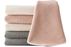 EubooTree Barista Towel 6 Pack, Extra Thick Microfiber Coffee Cleaning Cloths, Espresso Machine Accessories for Coffee Bar, Steam Wand, Countertop, Milk Frother, 12”x12”